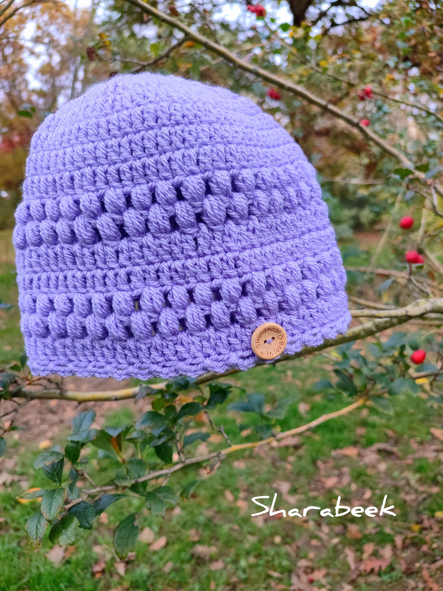 Bonnet unisexe .Mauve