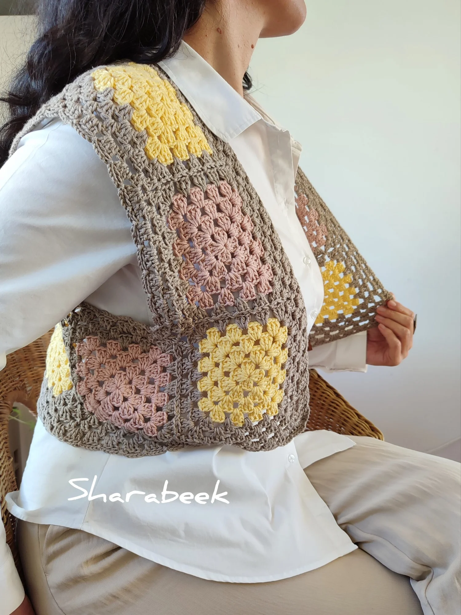 Gilet Nadia .Argile