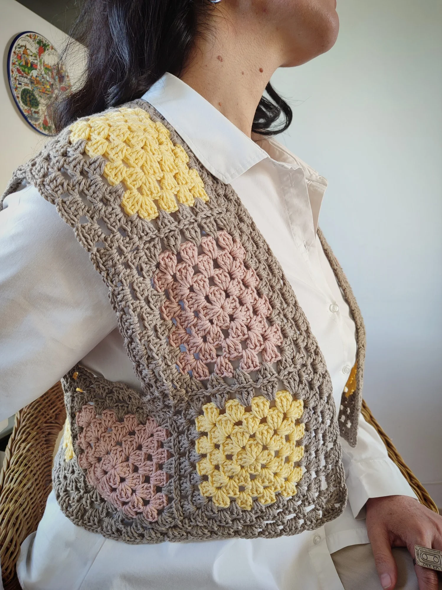 Gilet Nadia .Argile