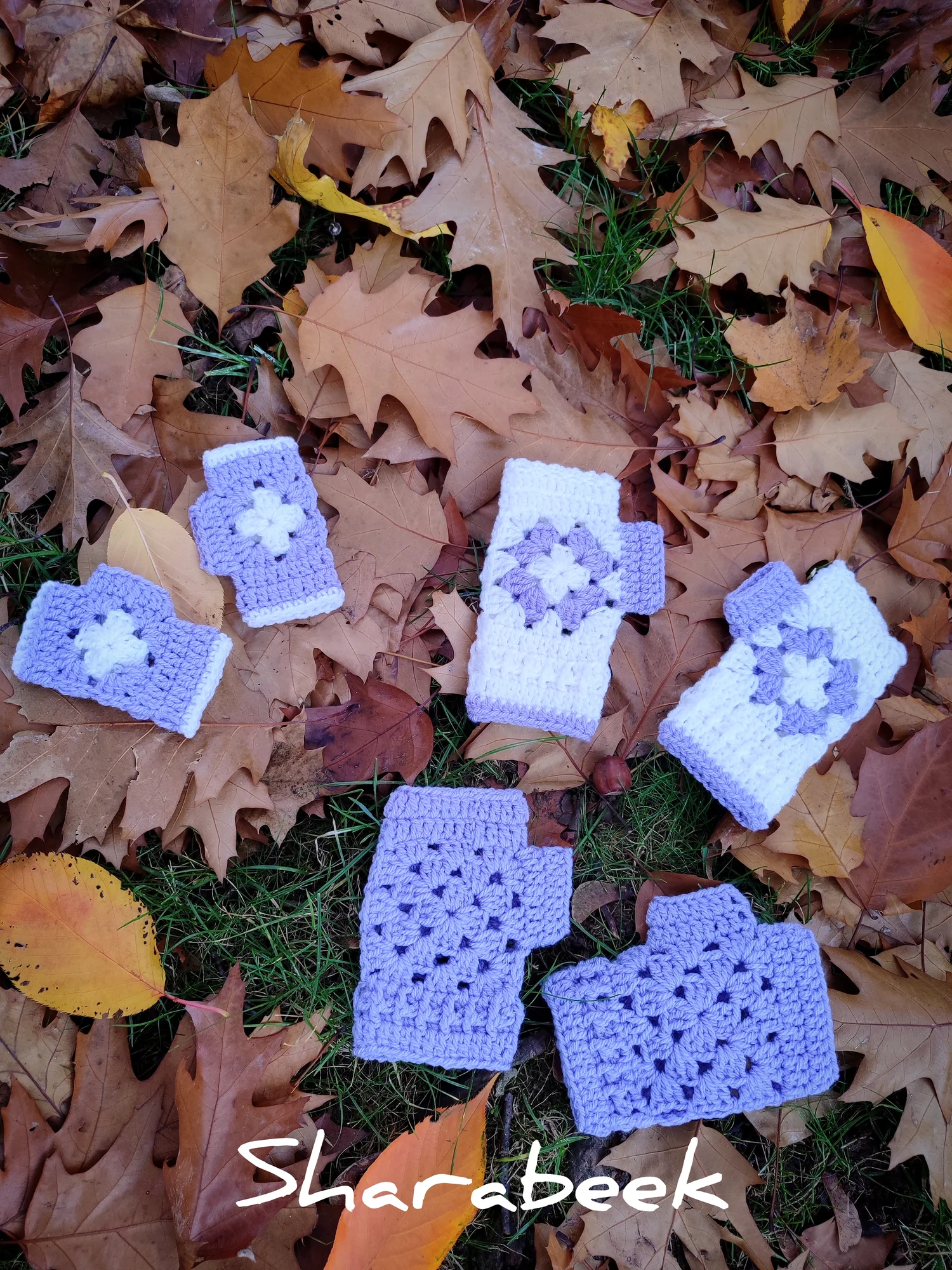 Mitaines. Mauve