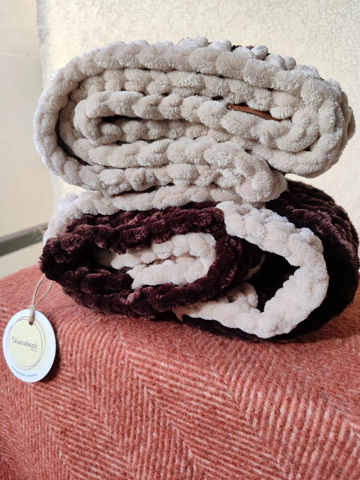 Bonnet+snood .Velours