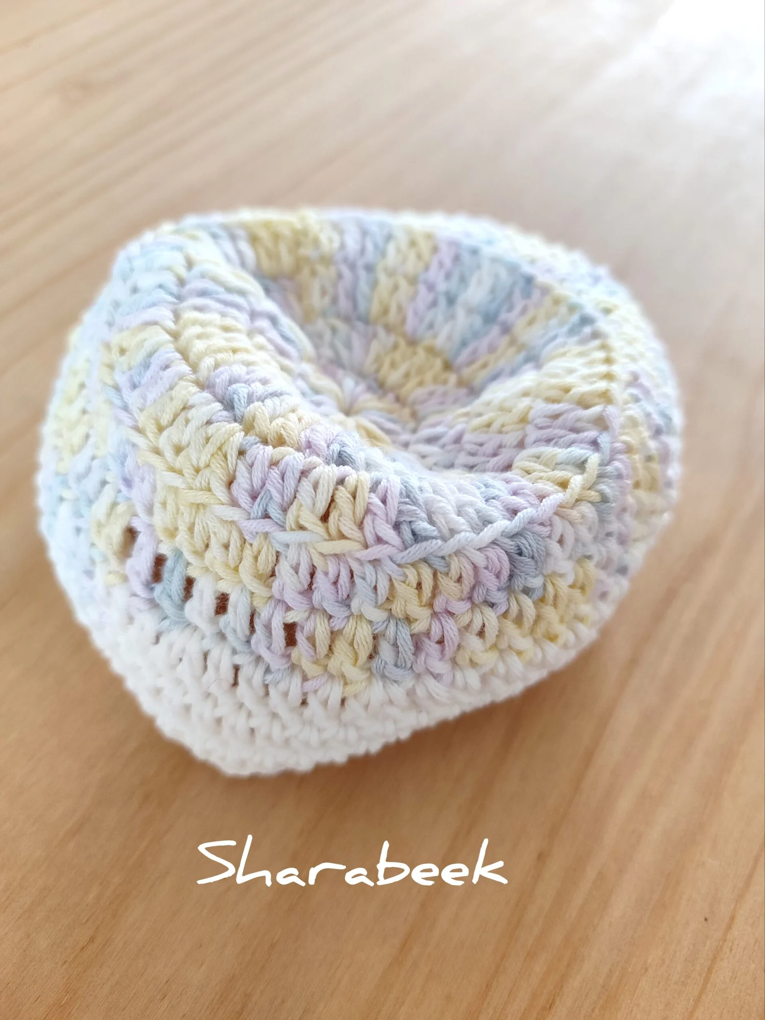 Couverture bébé et bonnet en coton 100% . jaune