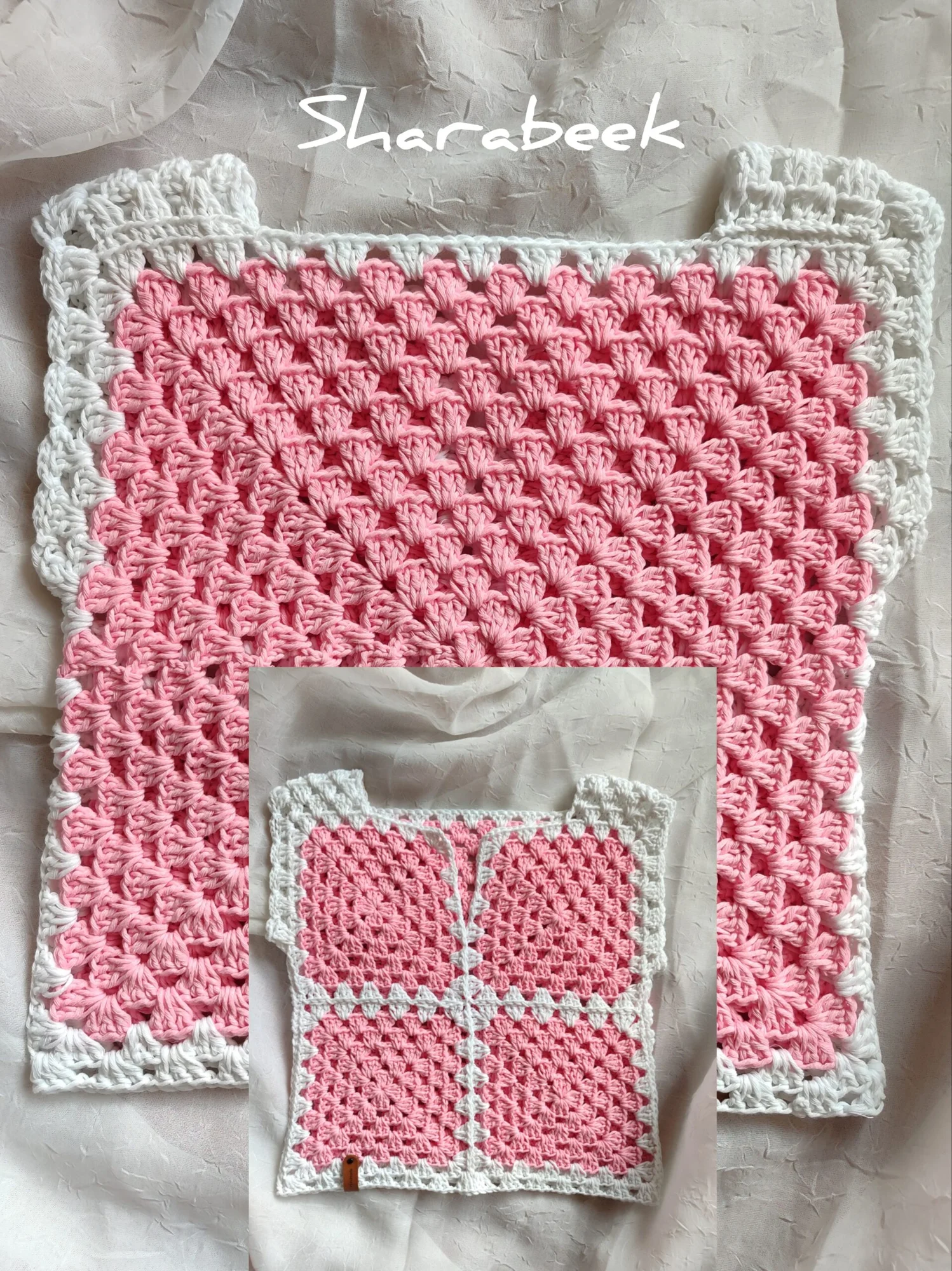 Top d’été. Rose et Balnc