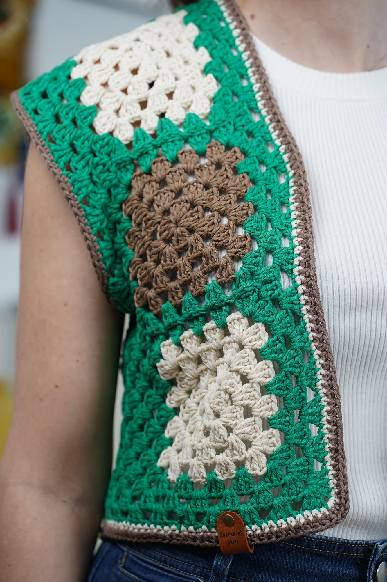 gilet nadia vert