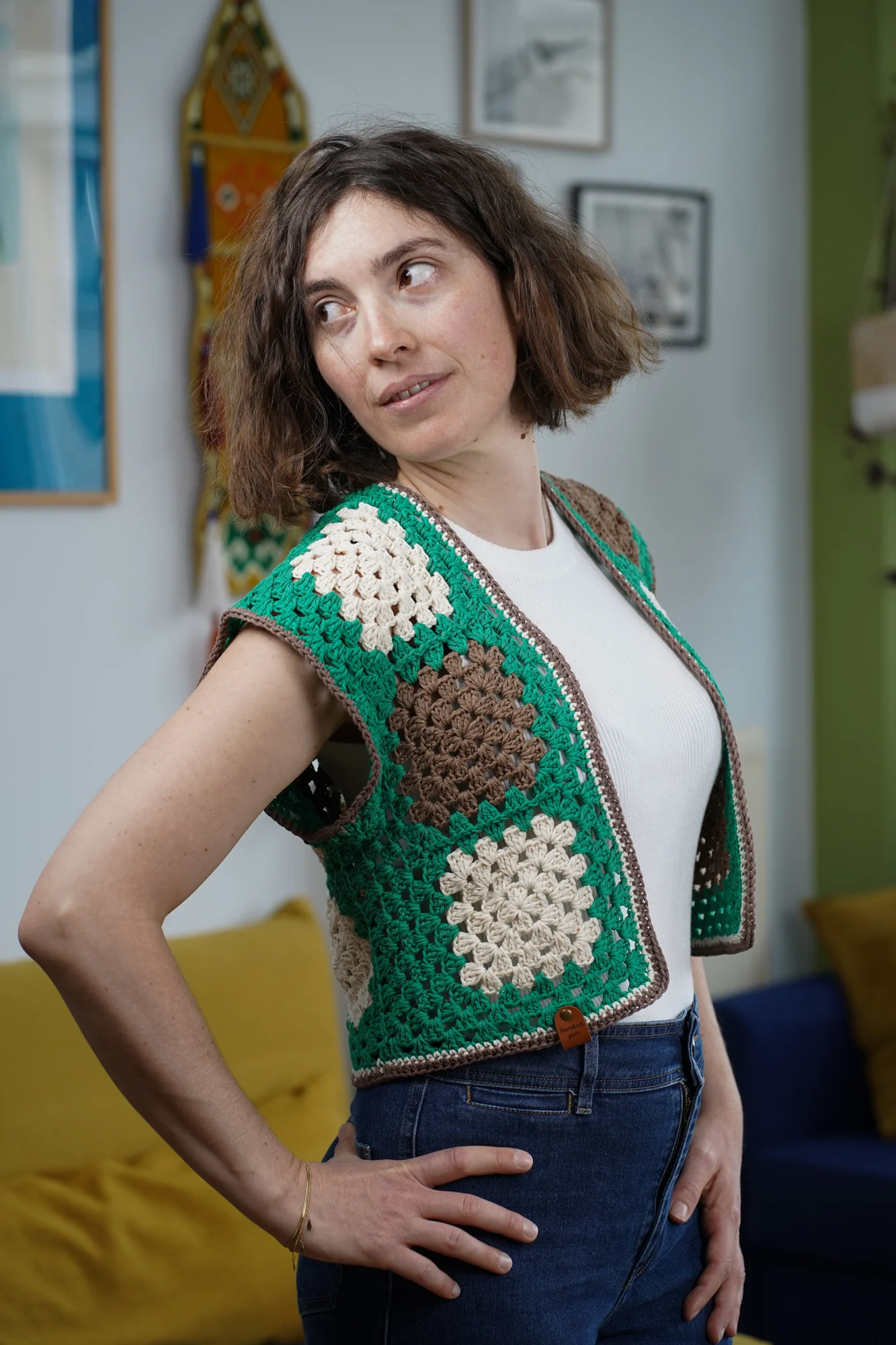 gilet nadia vert