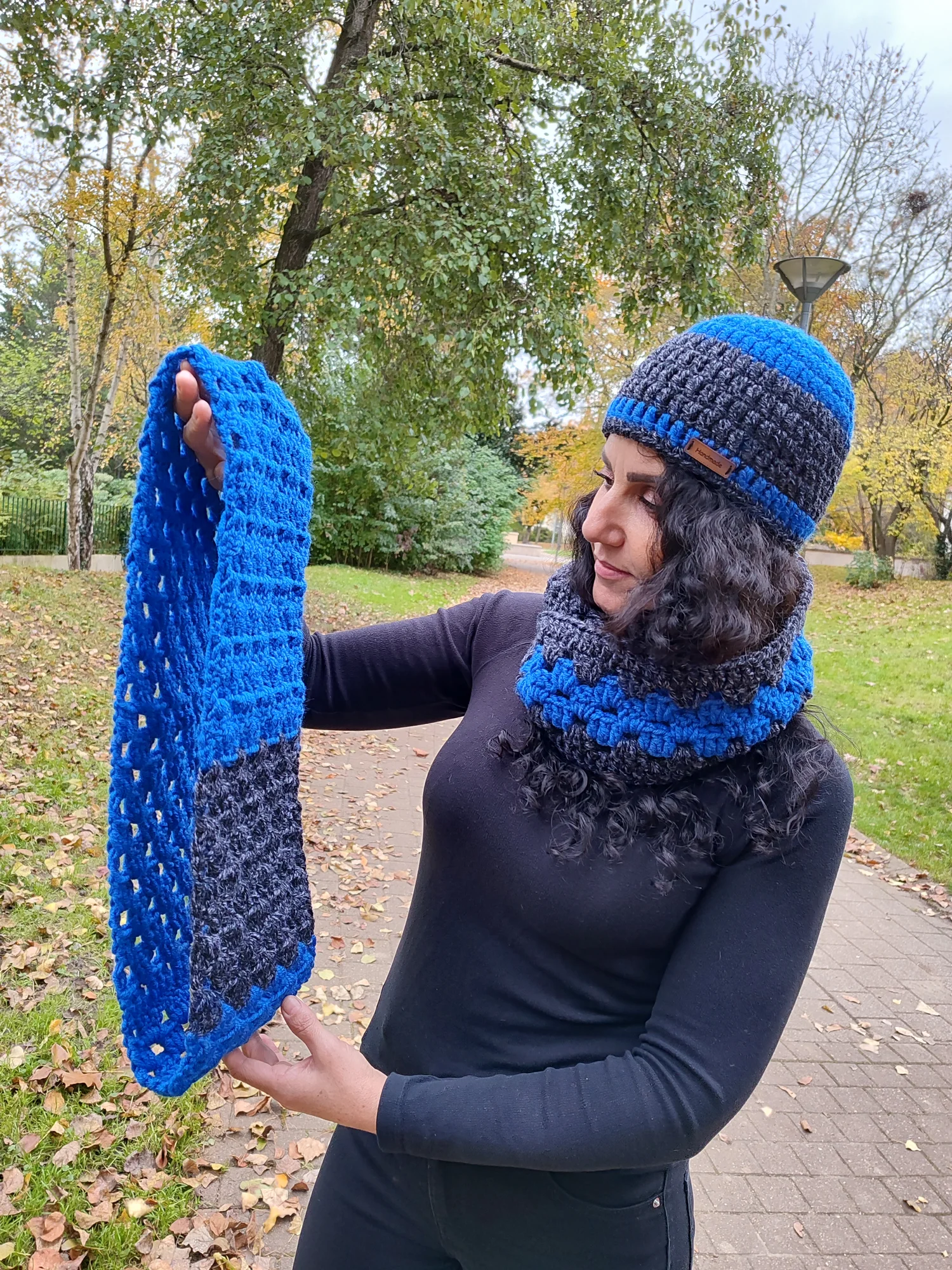 Snood. Bleu indigo