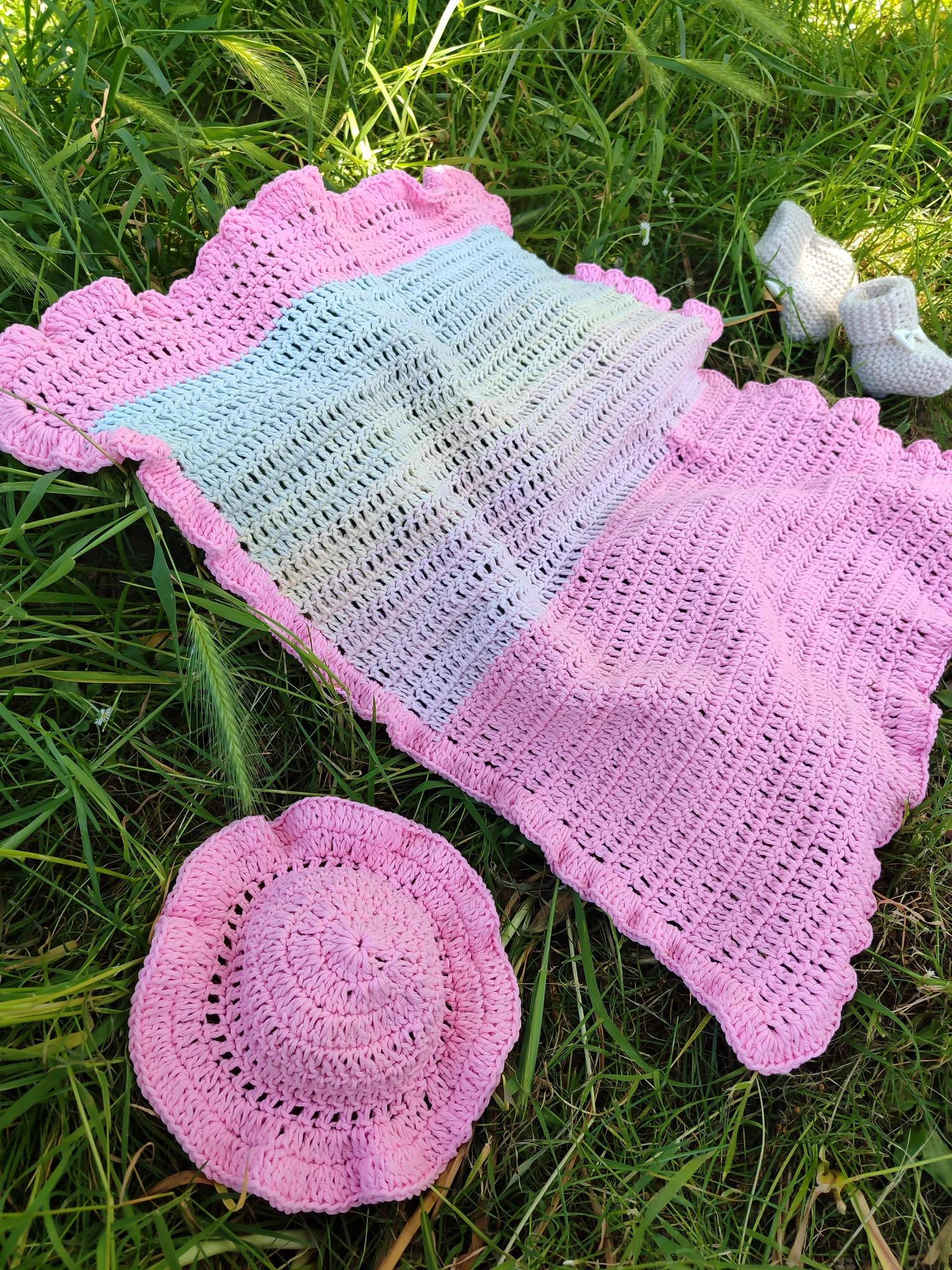 Couverture,Barboteuse, bonne. rose