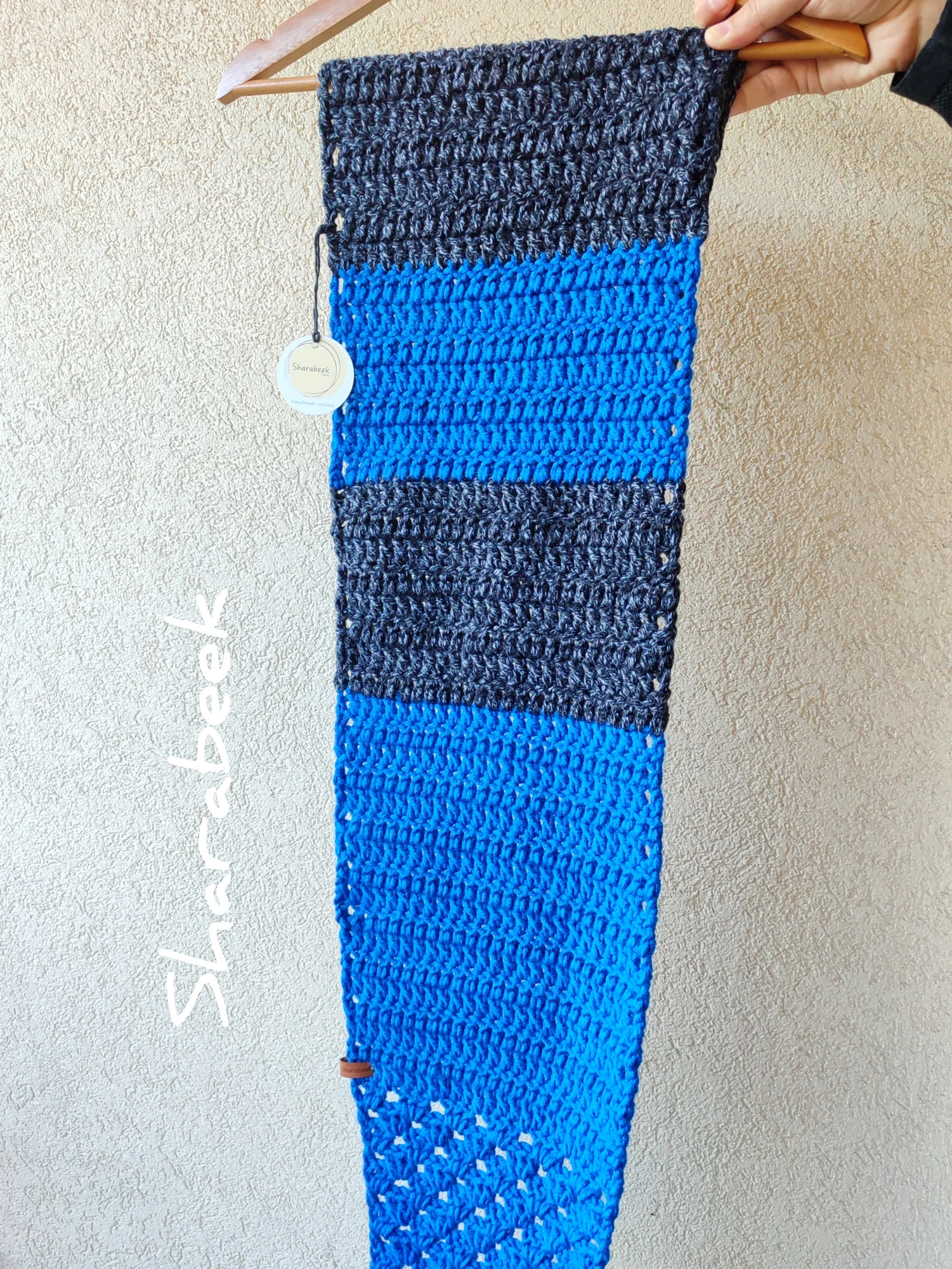 Châle viki. bleu