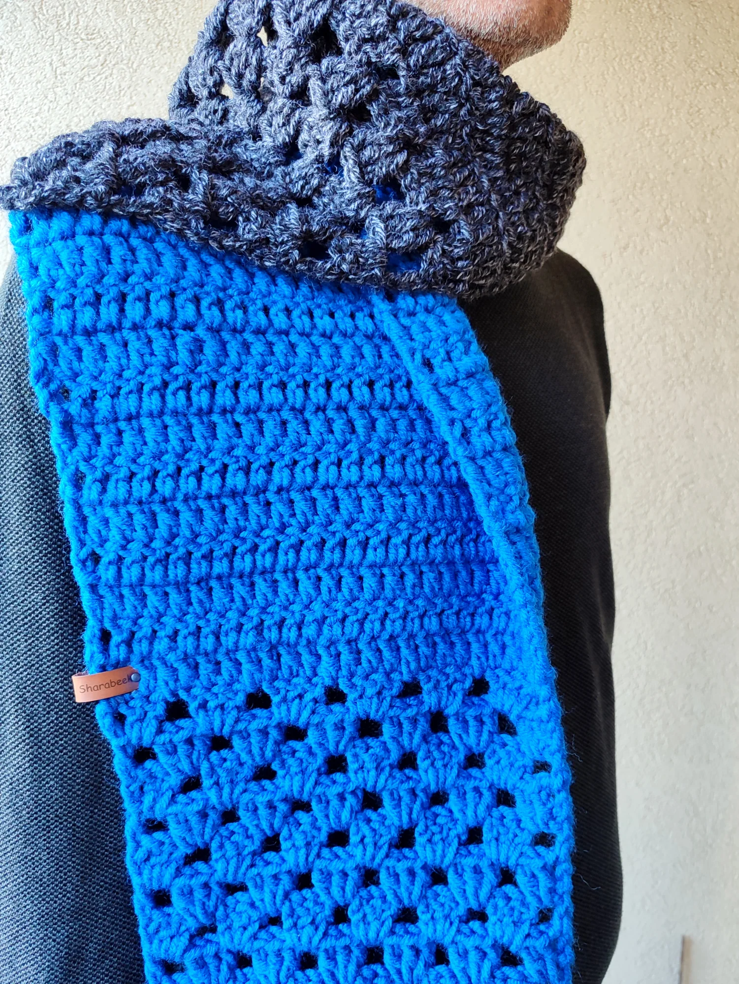 Châle viki. bleu