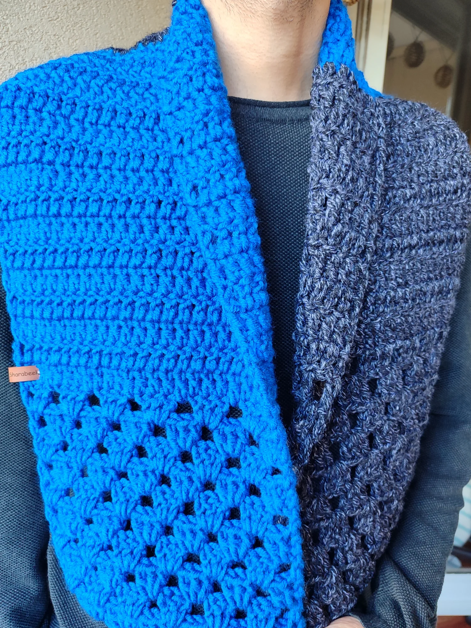 Châle viki. bleu