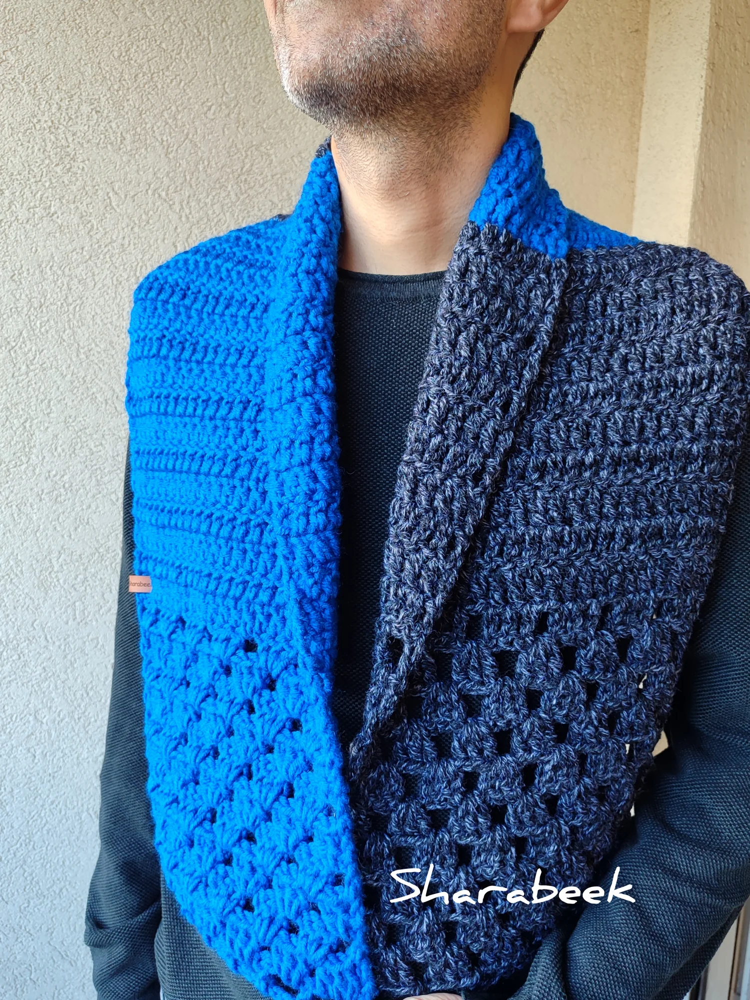 Châle viki. bleu