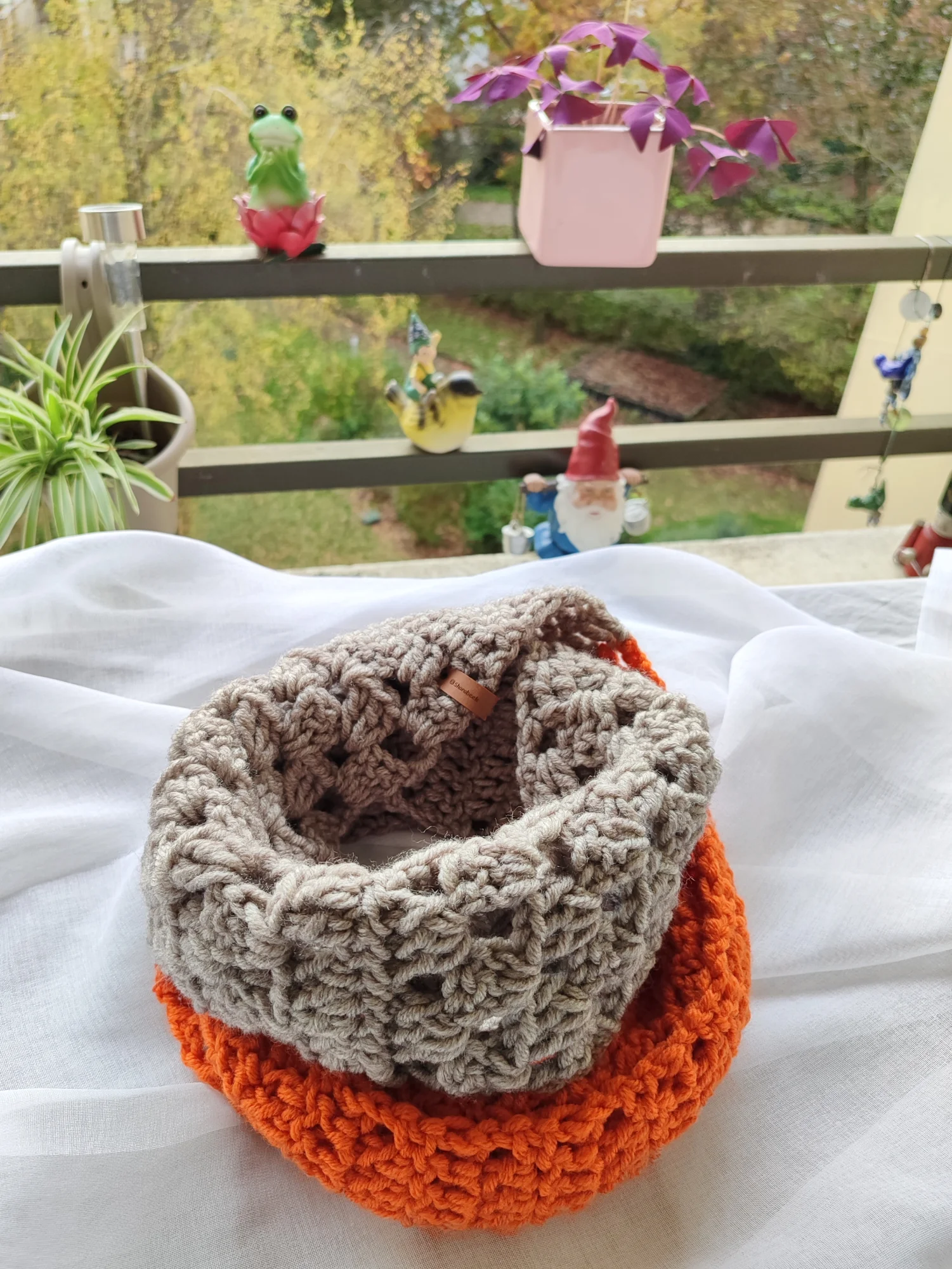 Snood. Citrouille