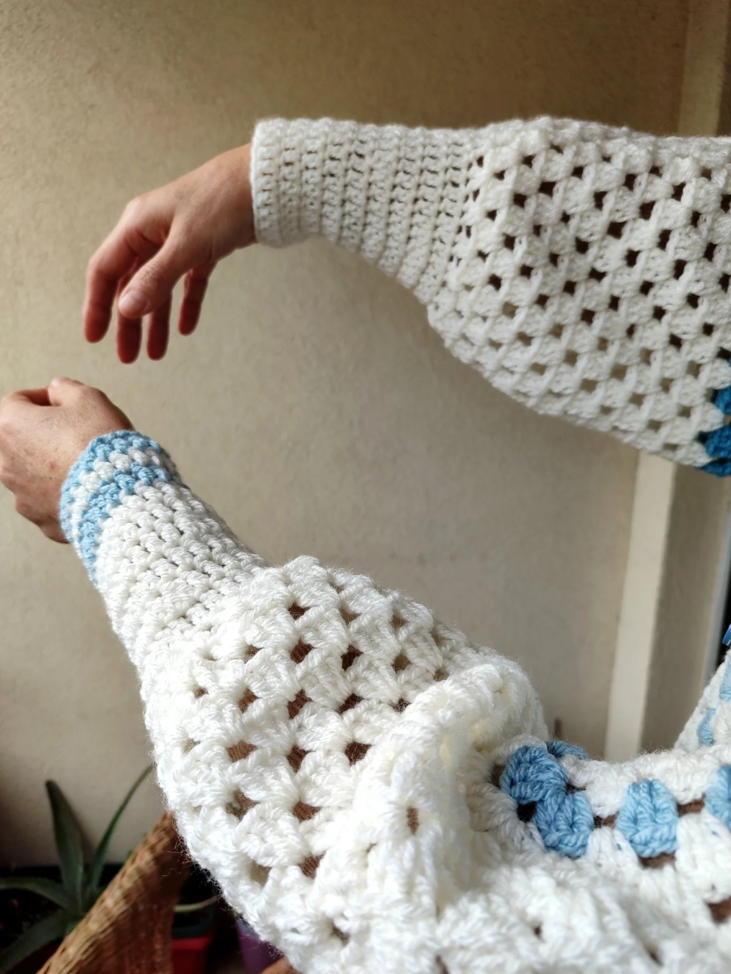 Veste carrée. blanche
