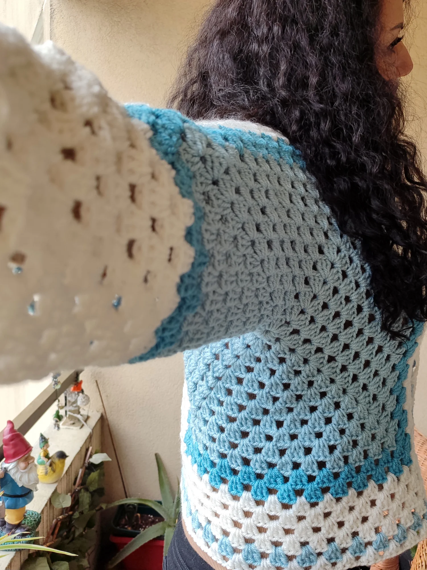 Veste carrée. blanche
