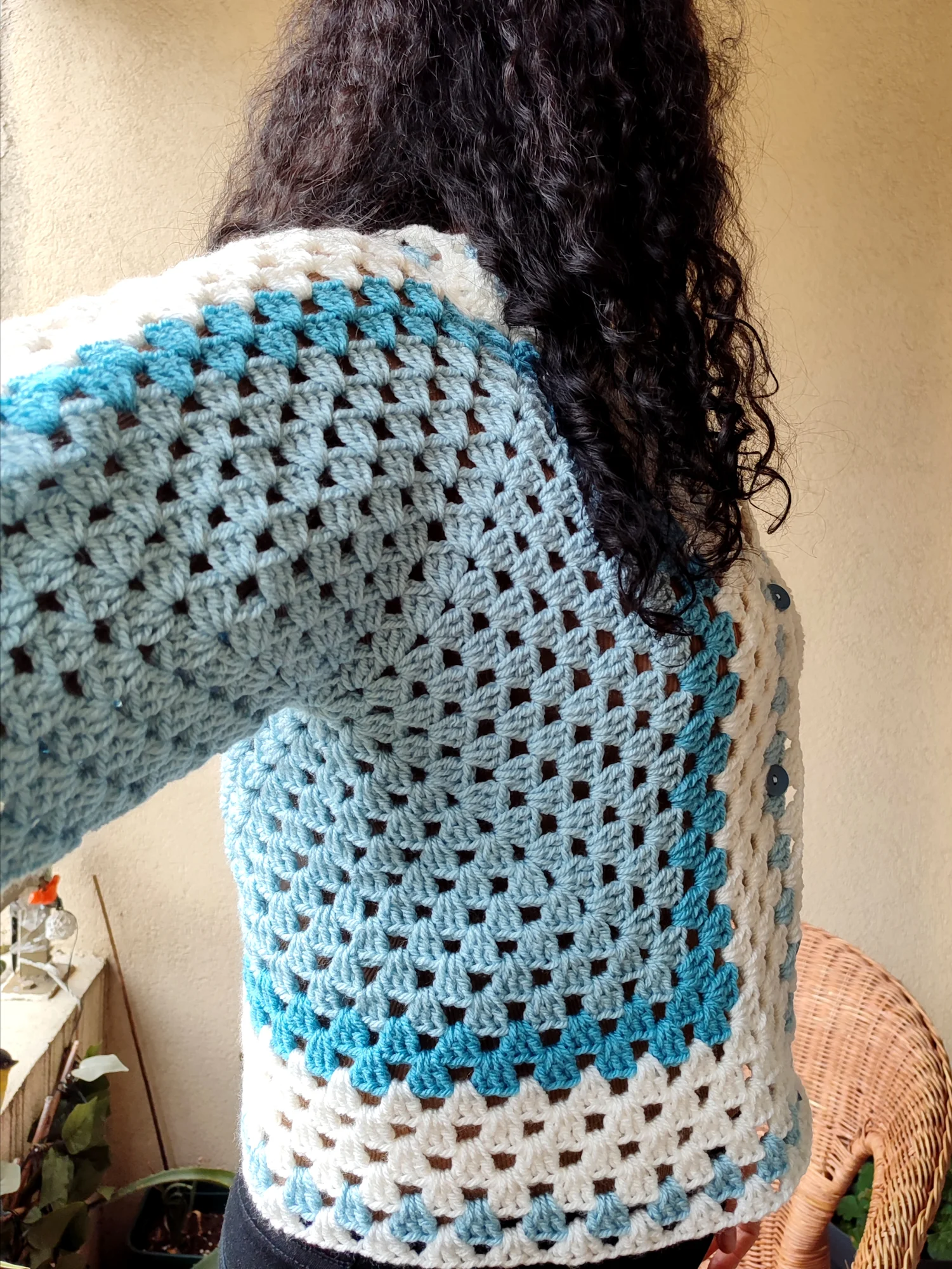 Veste carrée. blanche