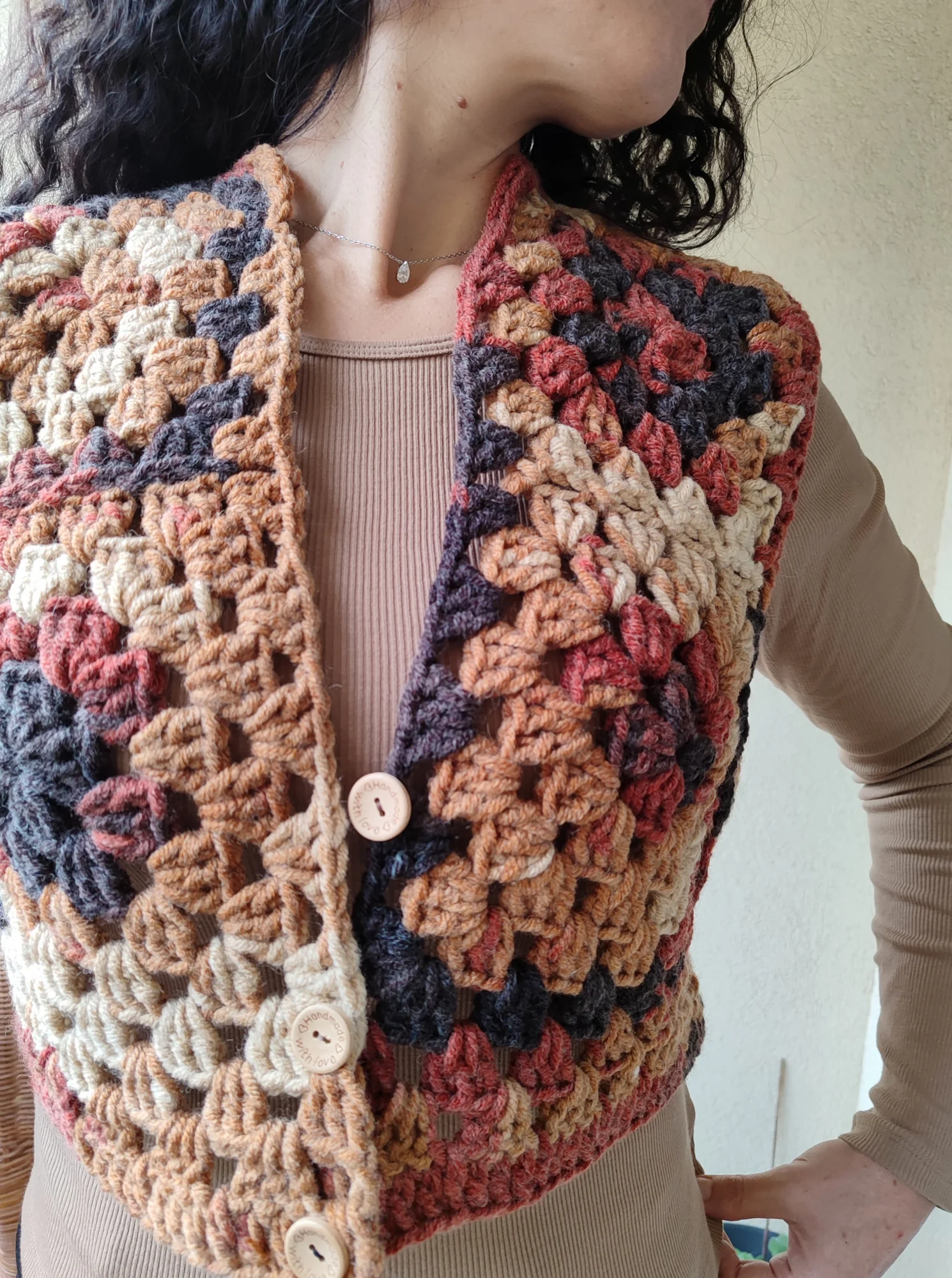 Gilet Nadia .Marron