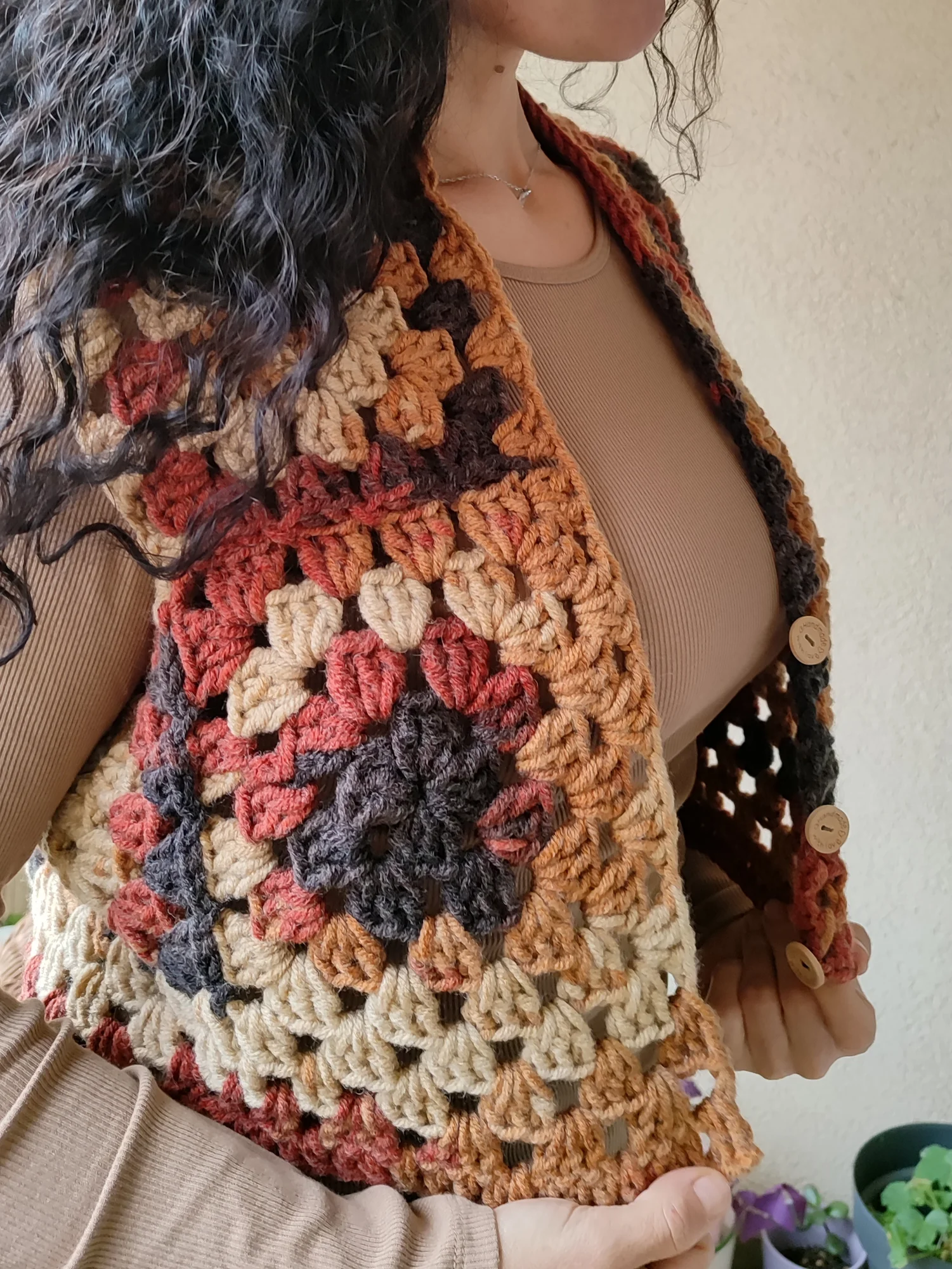 Gilet Nadia .Marron