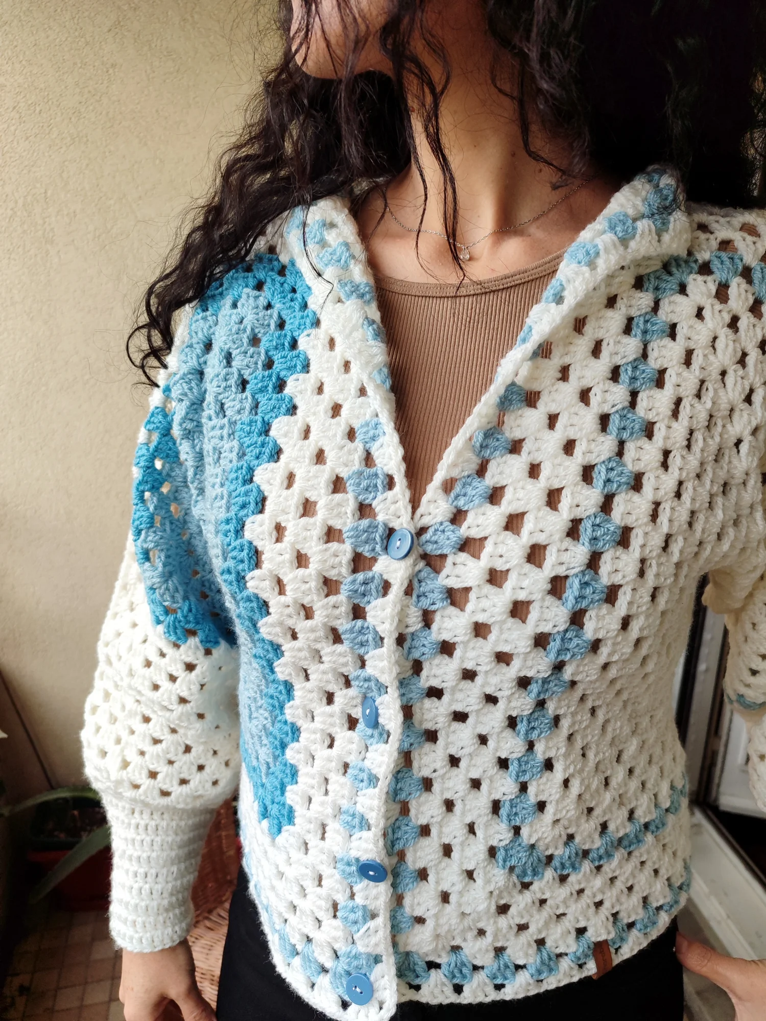 Veste carrée. blanche