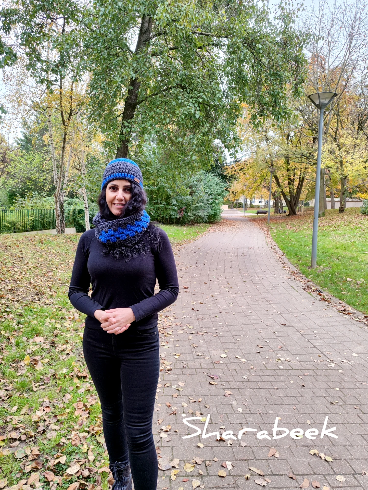 Snood. Bleu indigo