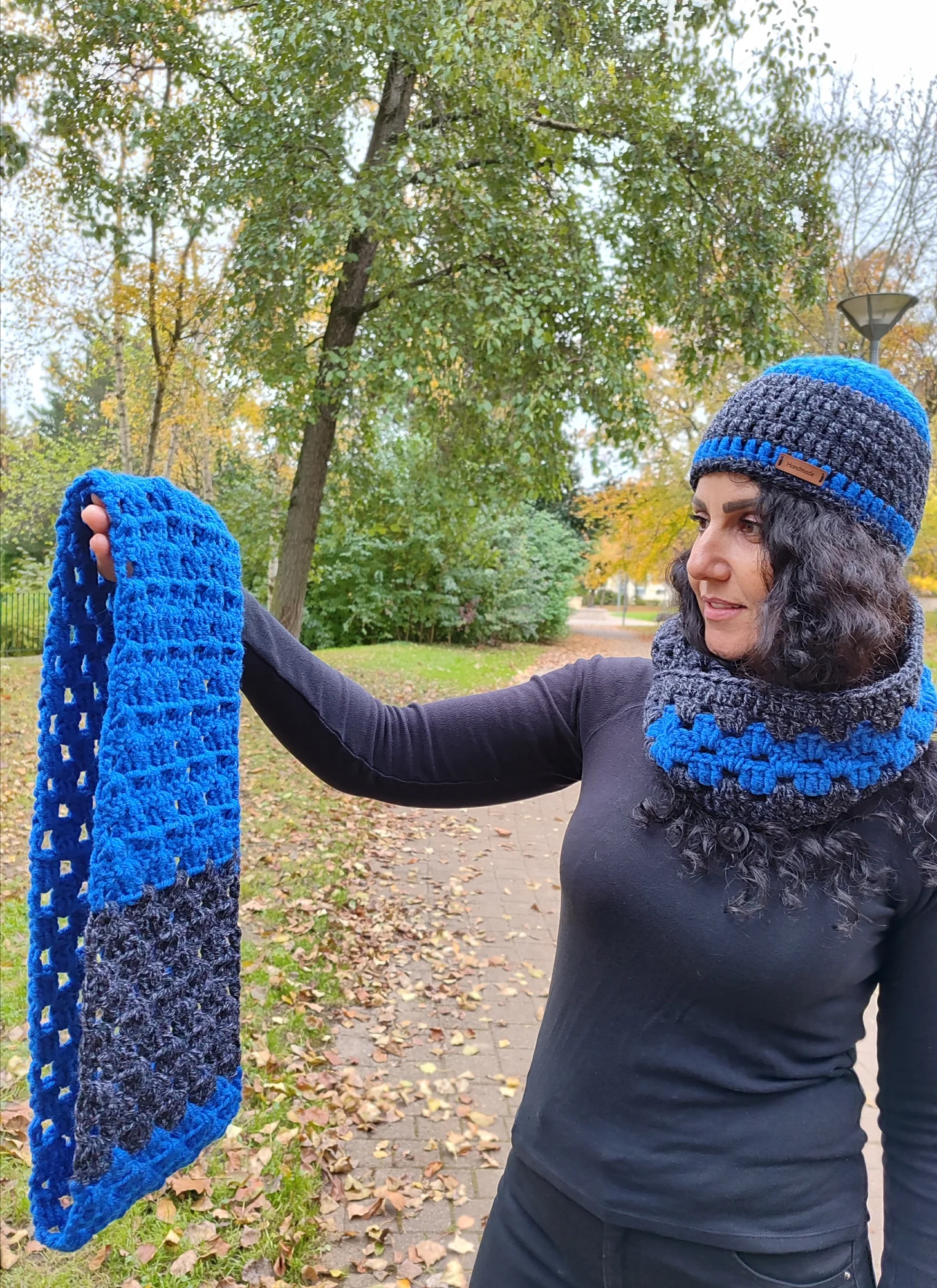 Snood. Bleu indigo